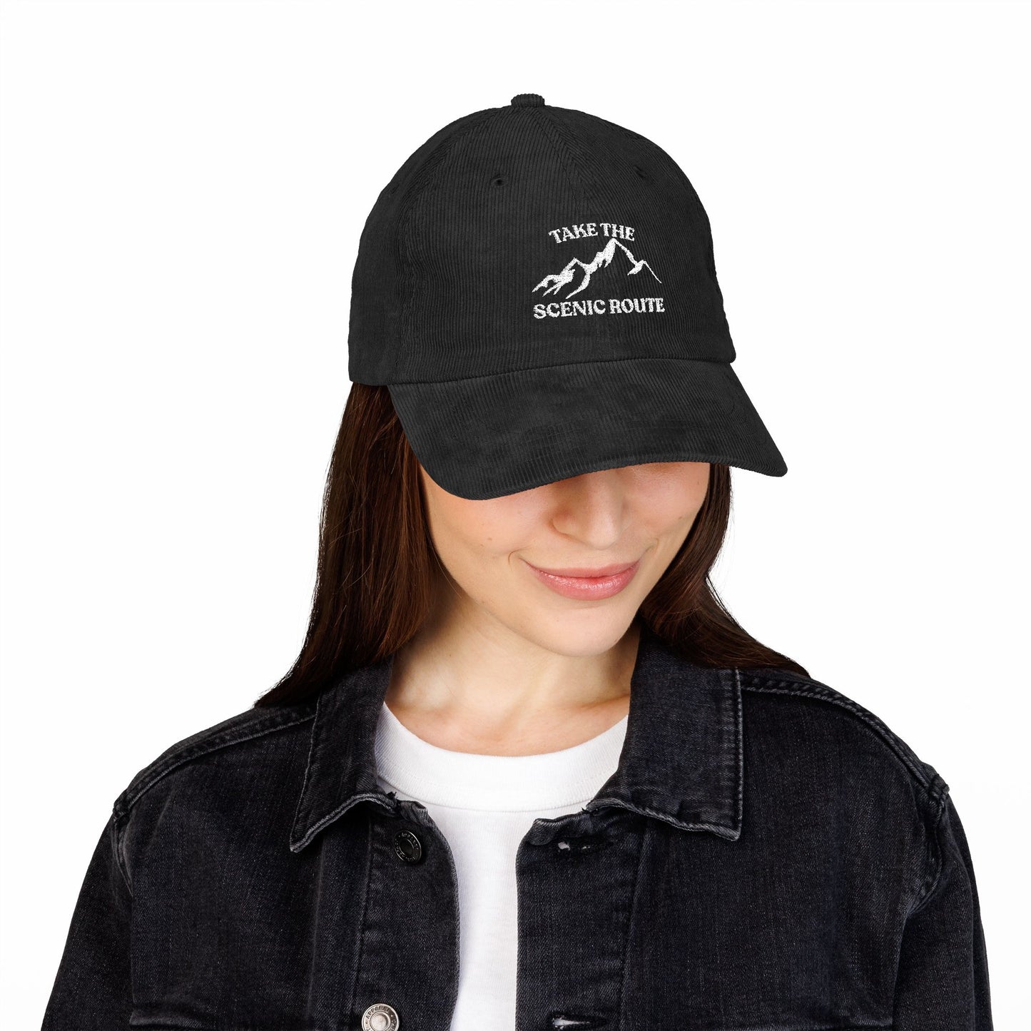 Take the Scenic Route Embroidered Corduroy Cap | Adventure Travel Hat