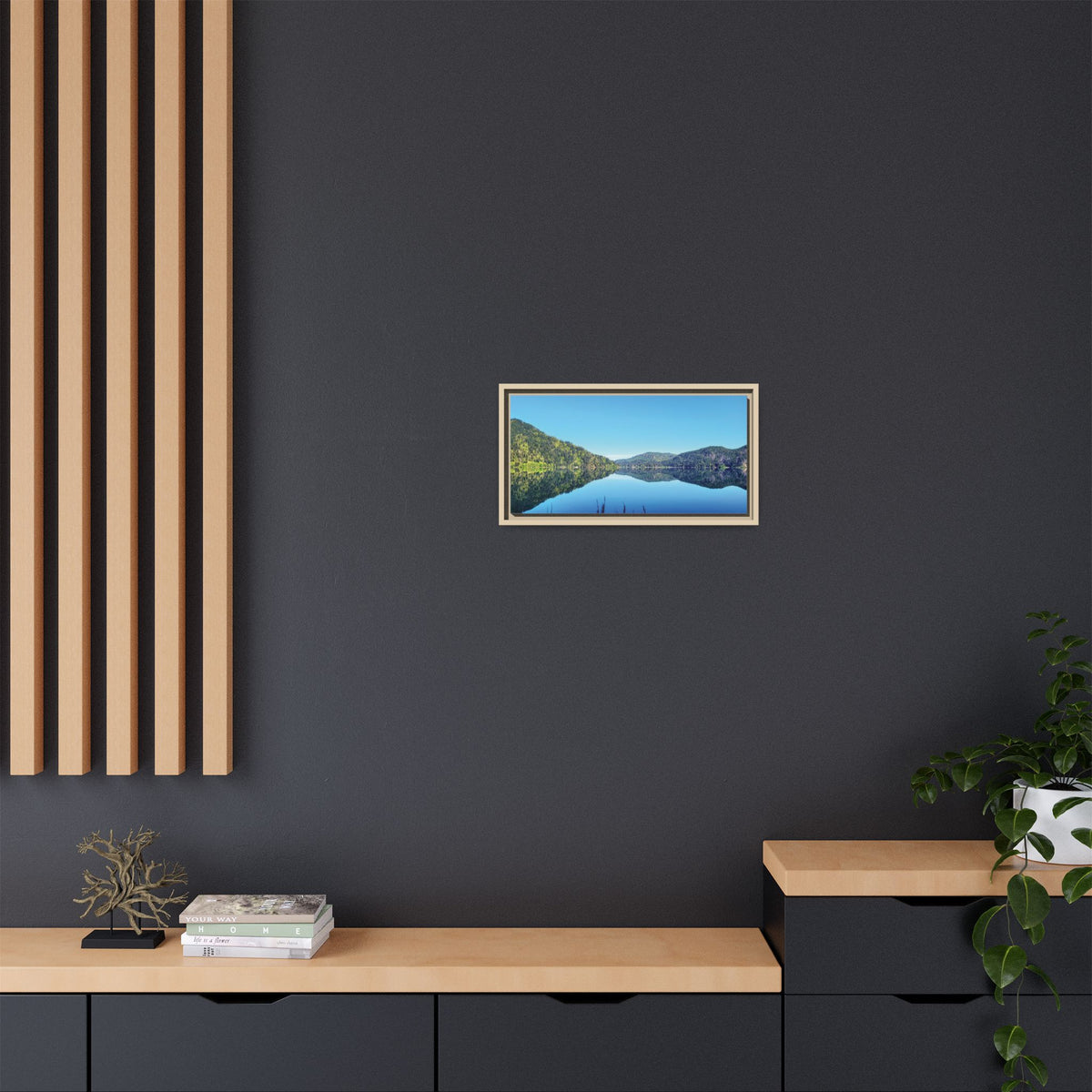 Lake Crescent Reflections | Framed Matte Canvas