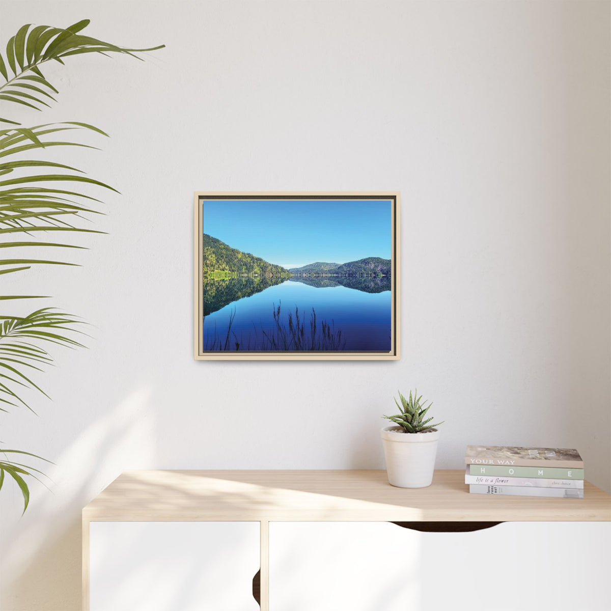 Lake Crescent Reflections | Framed Matte Canvas