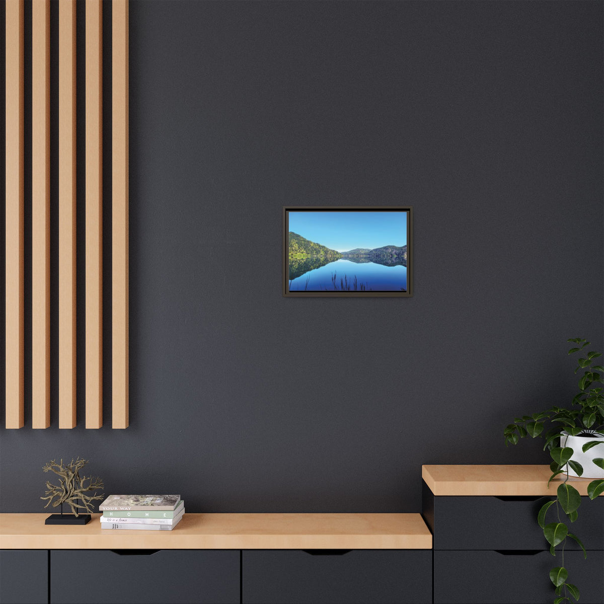 Lake Crescent Reflections | Framed Matte Canvas