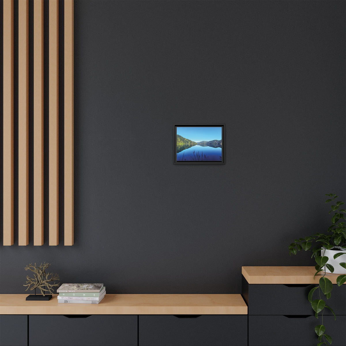 Lake Crescent Reflections | Framed Matte Canvas