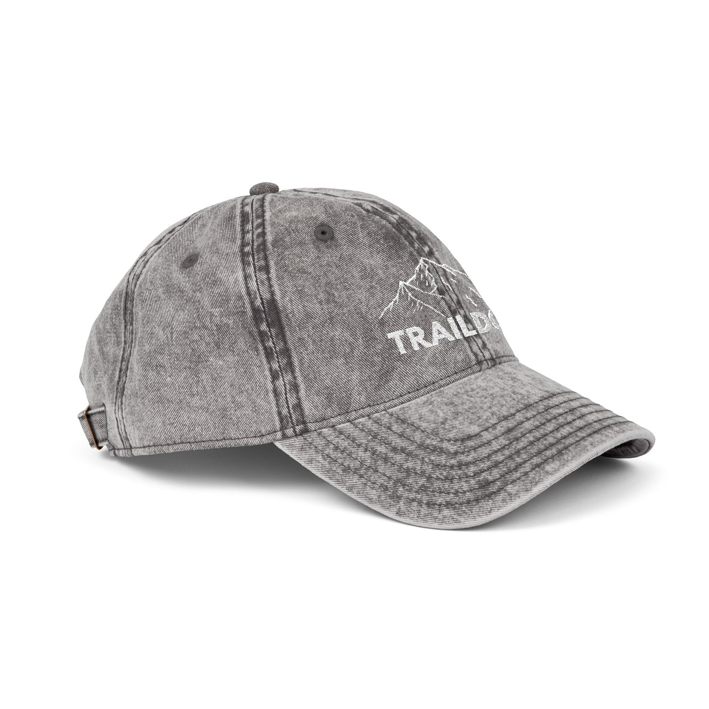 Trail Dog Vintage Embroidered Cap – Washed Mountain Hat