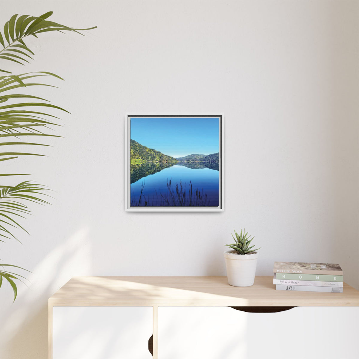 Lake Crescent Reflections | Framed Matte Canvas
