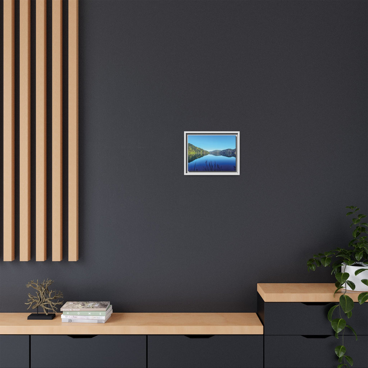 Lake Crescent Reflections | Framed Matte Canvas