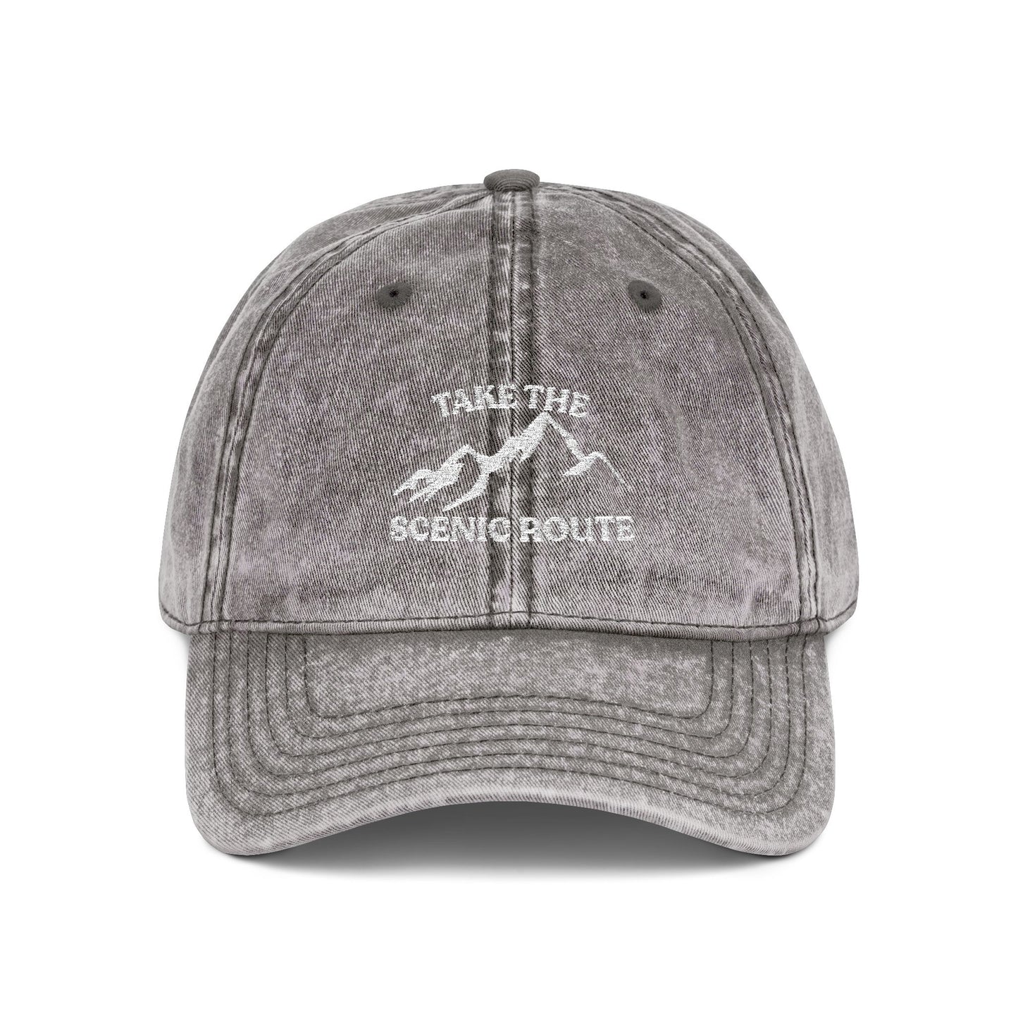 Take the Scenic Route Vintage Embroidered Cap | Outdoor Travel Hat