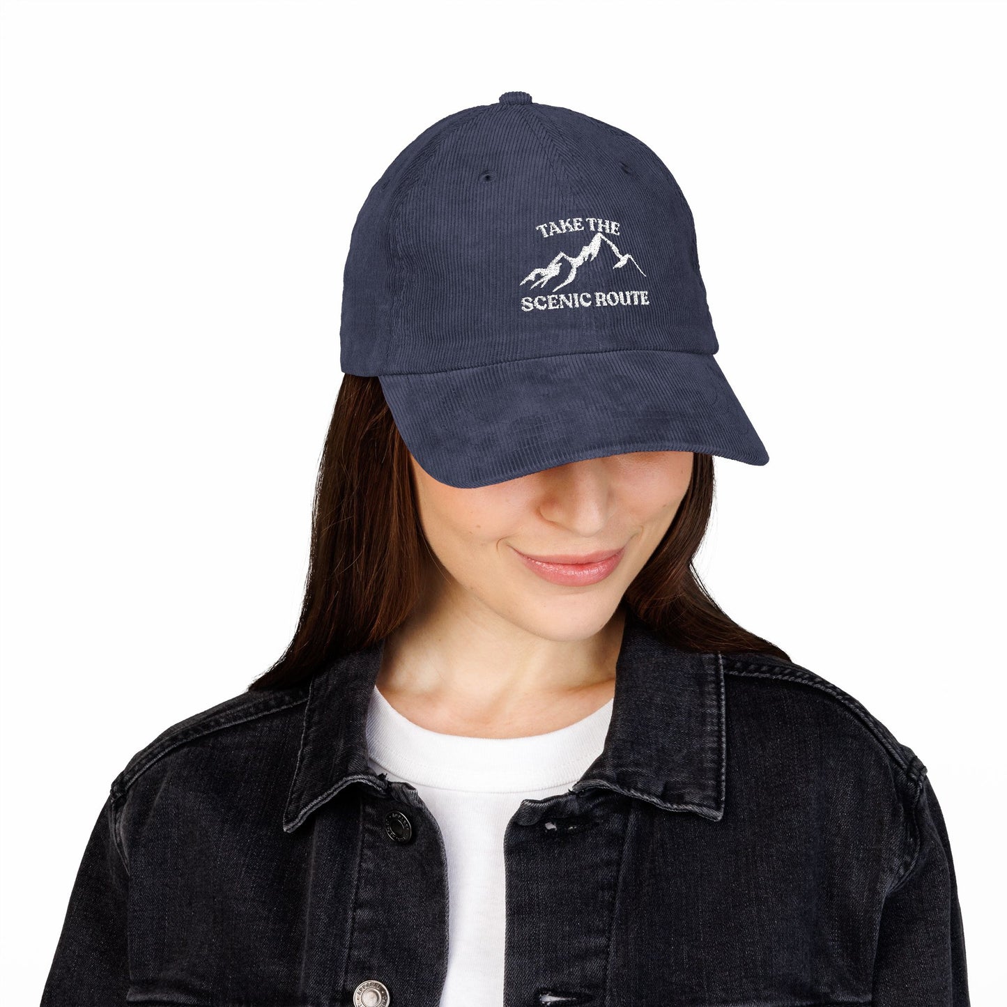 Take the Scenic Route Embroidered Corduroy Cap | Adventure Travel Hat