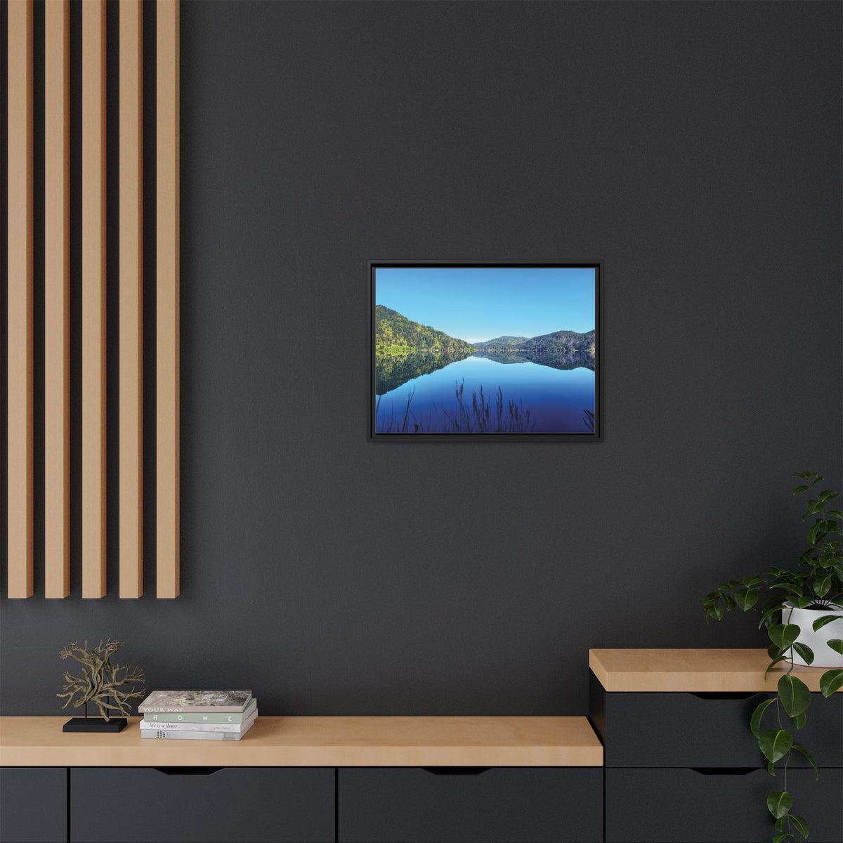 Lake Crescent Reflections | Framed Matte Canvas