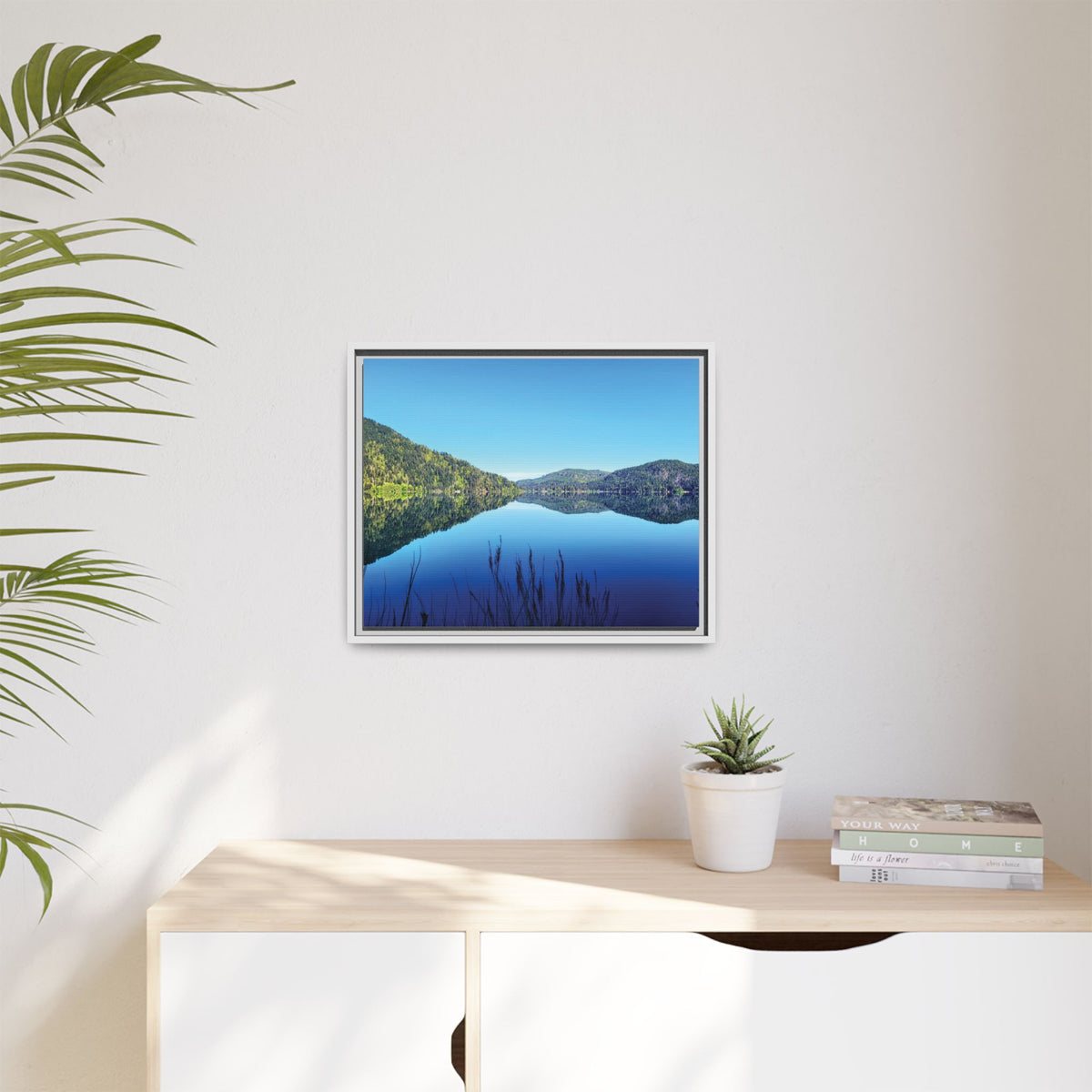 Lake Crescent Reflections | Framed Matte Canvas