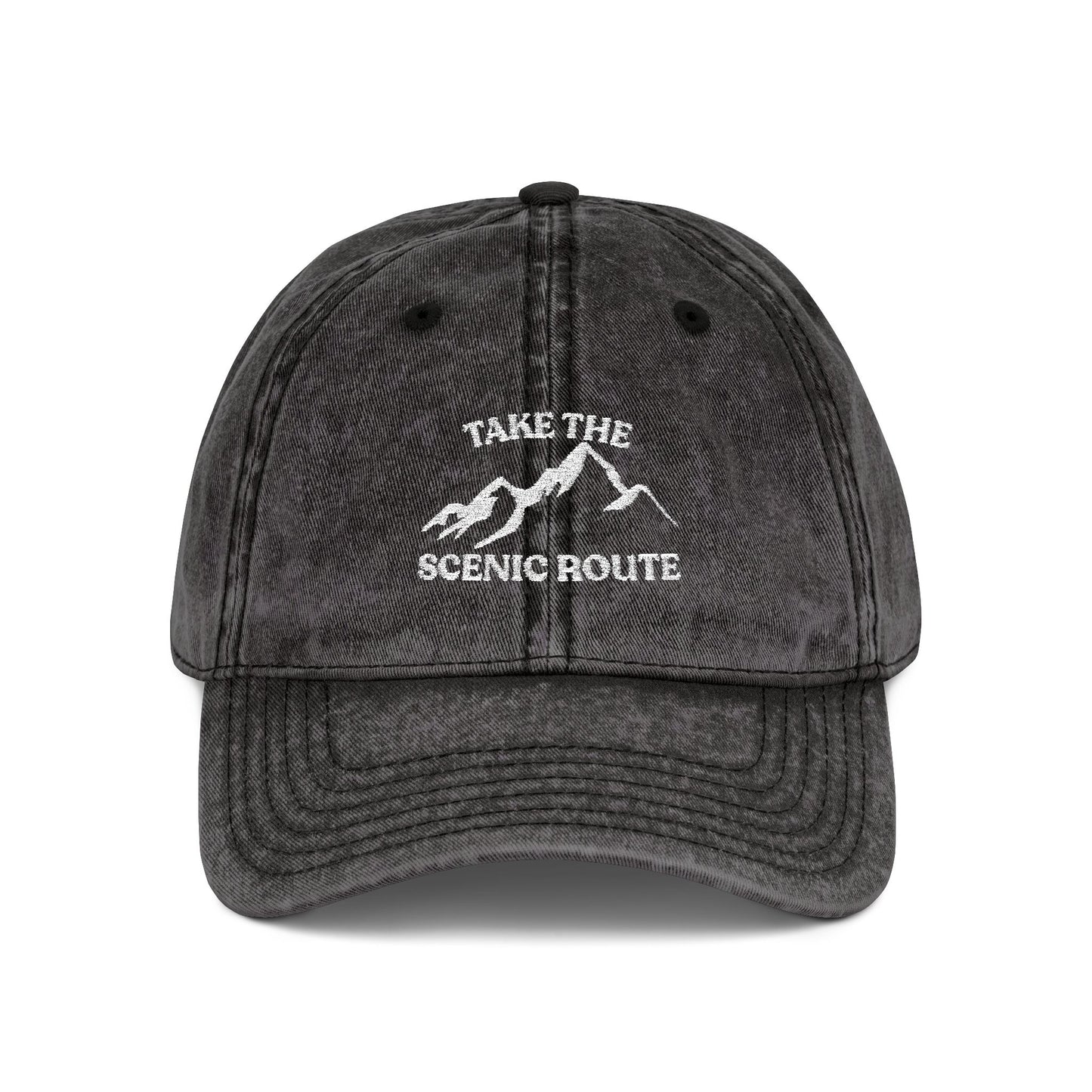 Take the Scenic Route Vintage Embroidered Cap | Outdoor Travel Hat