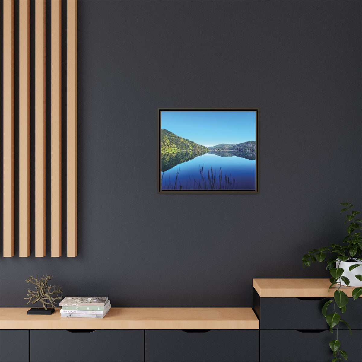 Lake Crescent Reflections | Framed Matte Canvas