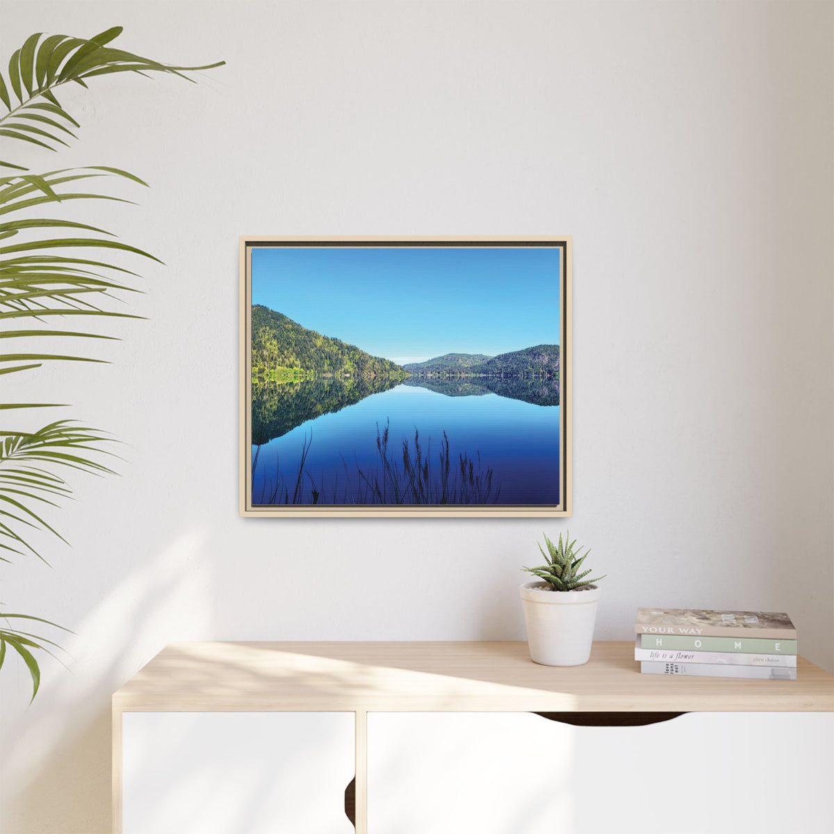Lake Crescent Reflections | Framed Matte Canvas