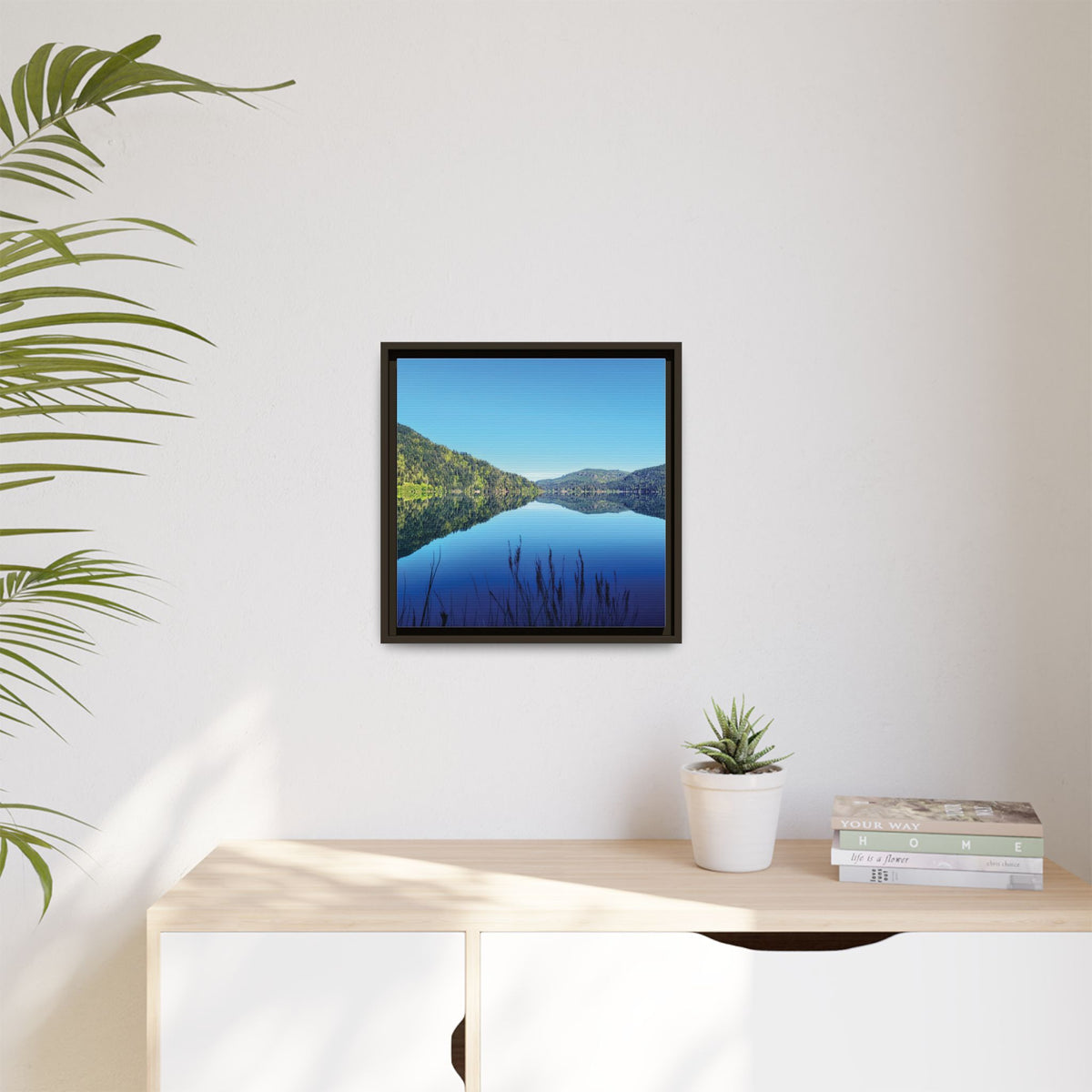Lake Crescent Reflections | Framed Matte Canvas