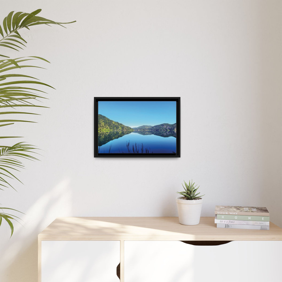 Lake Crescent Reflections | Framed Matte Canvas