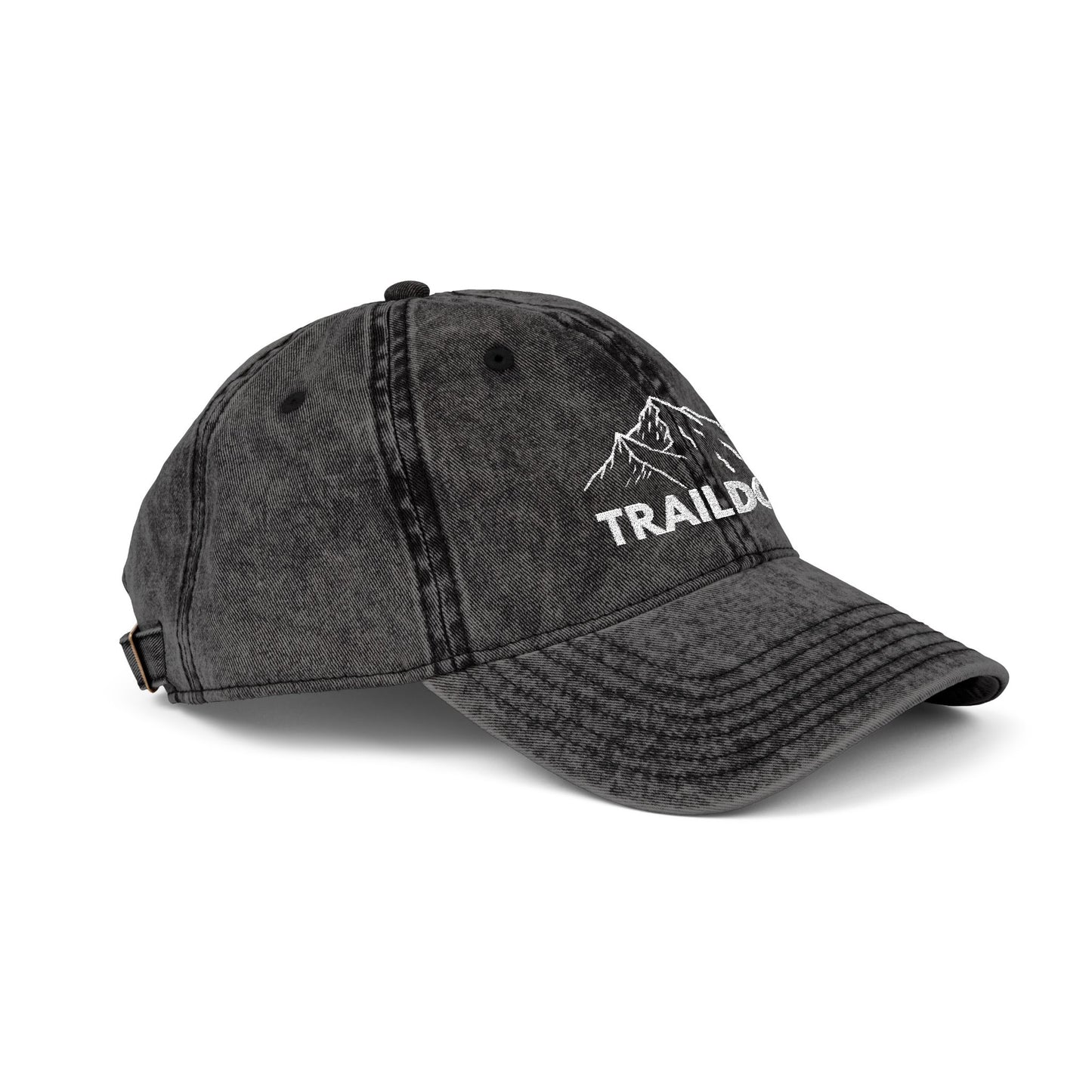 Trail Dog Vintage Embroidered Cap – Washed Mountain Hat