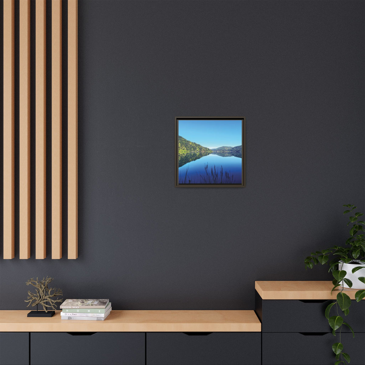 Lake Crescent Reflections | Framed Matte Canvas