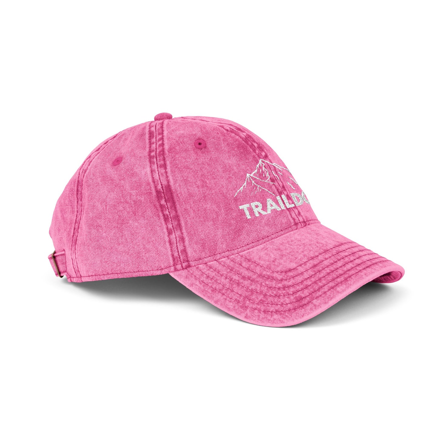 Trail Dog Vintage Embroidered Cap – Washed Mountain Hat