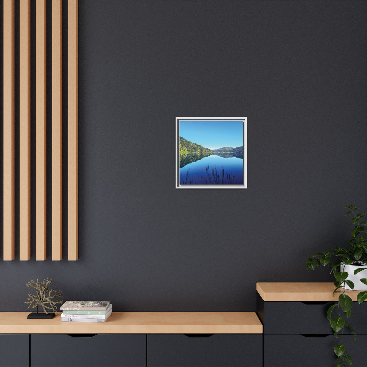 Lake Crescent Reflections | Framed Matte Canvas