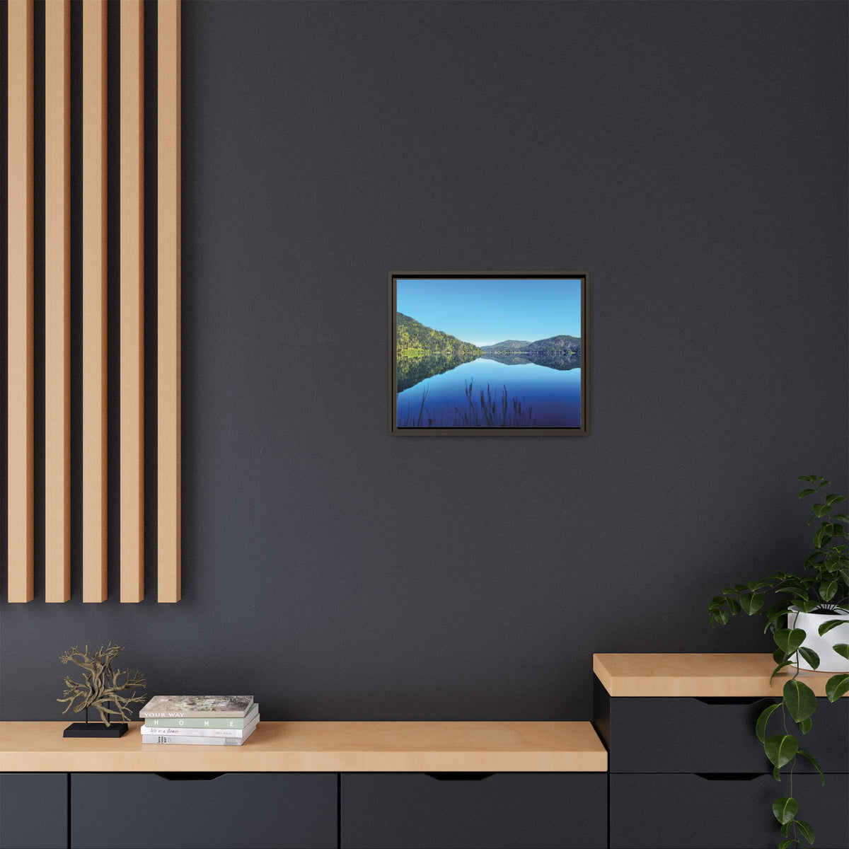 Lake Crescent Reflections | Framed Matte Canvas