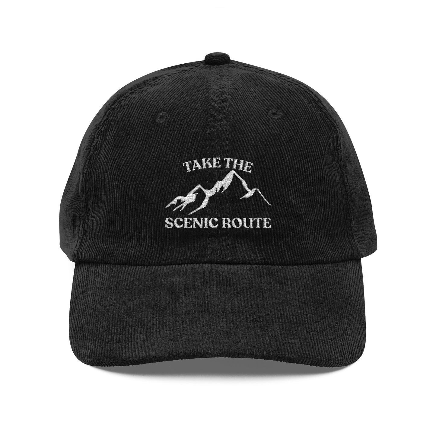 Take the Scenic Route Embroidered Corduroy Cap | Adventure Travel Hat