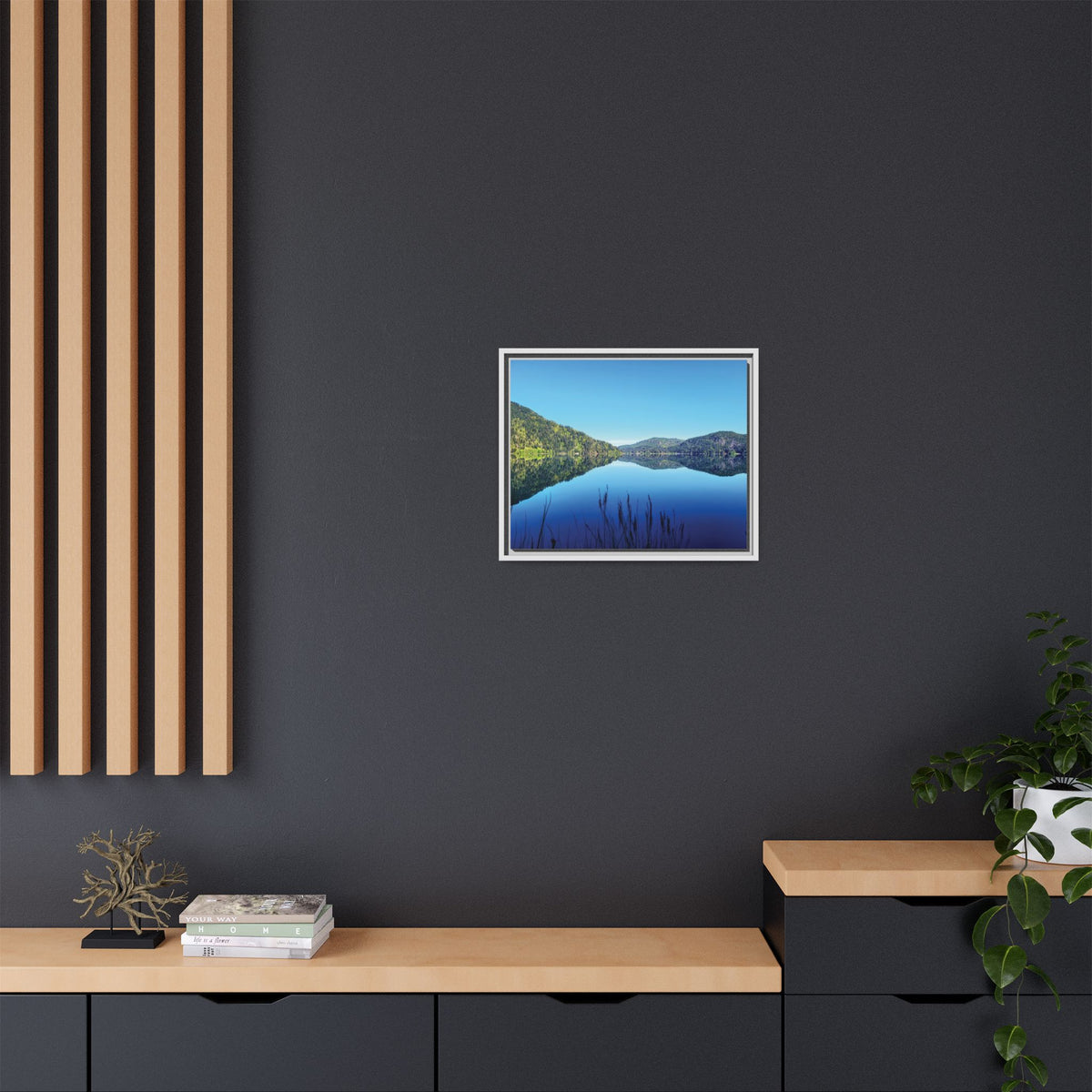 Lake Crescent Reflections | Framed Matte Canvas