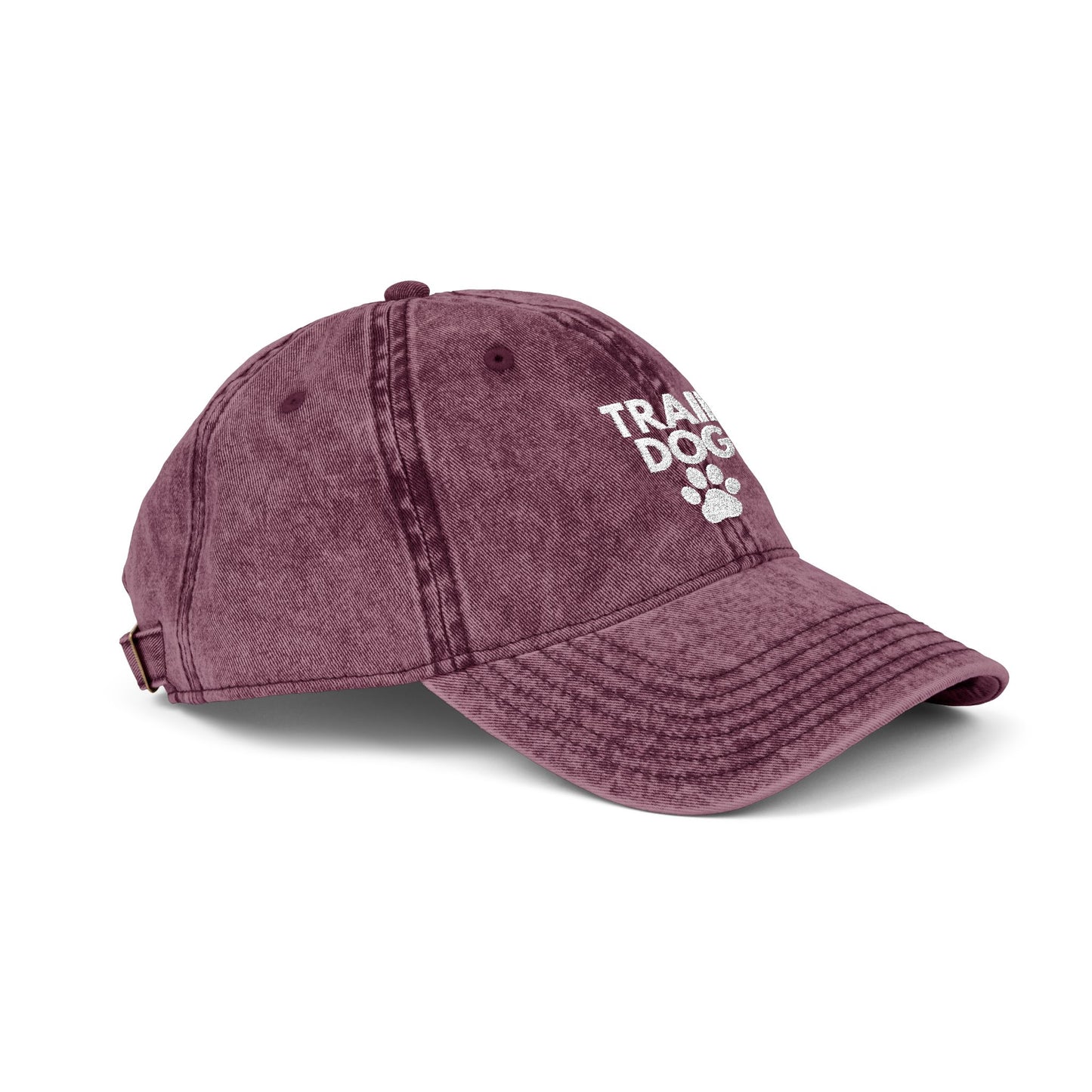 Trail Dog Vintage Embroidered Cap | Dog Lover Hiking Hat