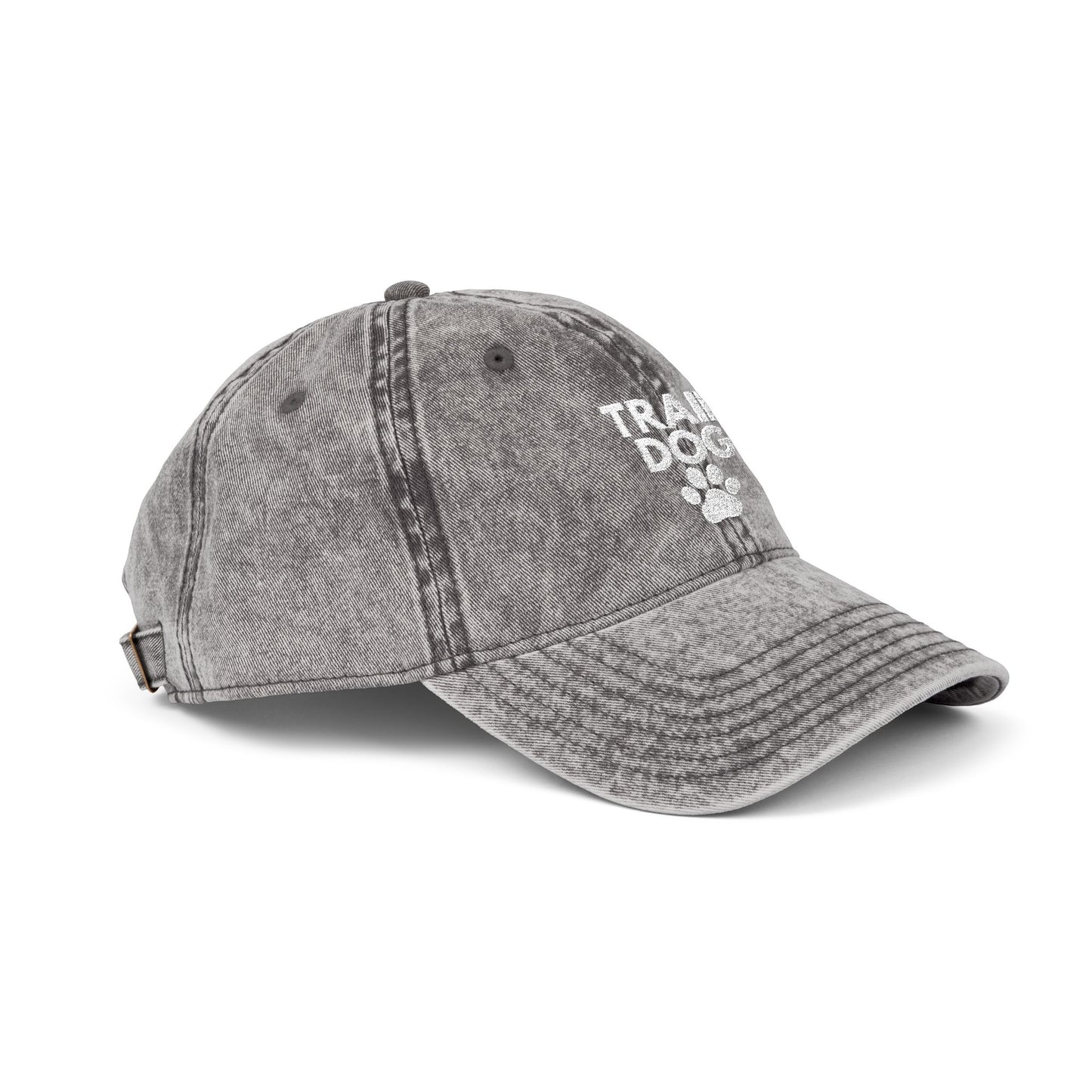 Trail Dog Vintage Embroidered Cap | Dog Lover Hiking Hat