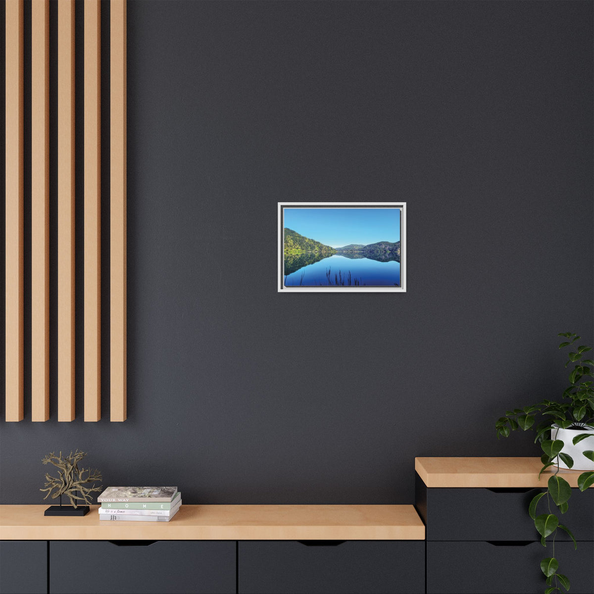 Lake Crescent Reflections | Framed Matte Canvas