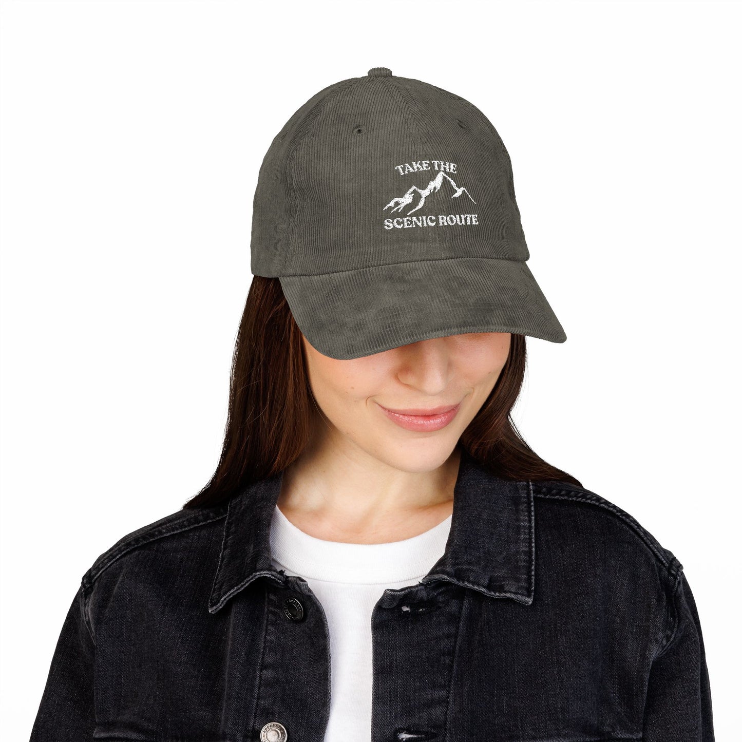 Take the Scenic Route Embroidered Corduroy Cap | Adventure Travel Hat