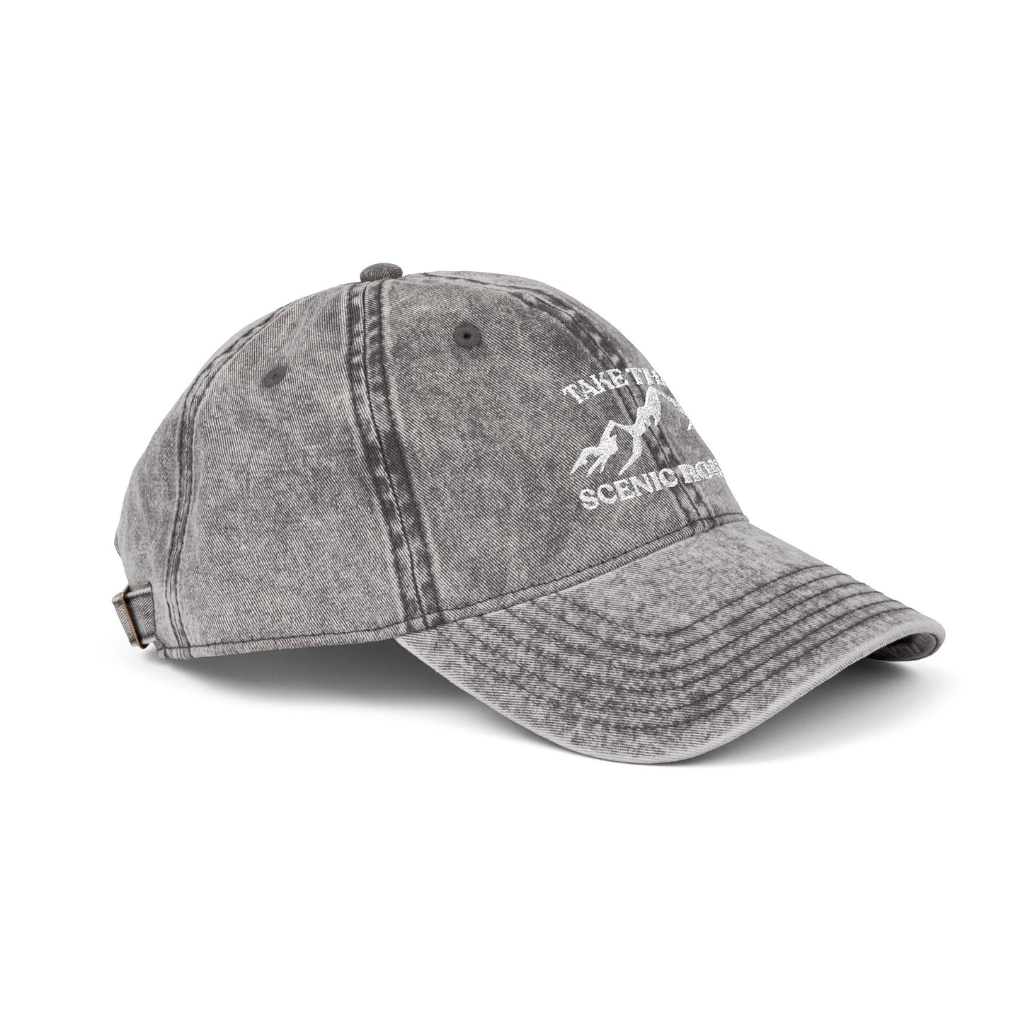 Take the Scenic Route Vintage Embroidered Cap | Outdoor Travel Hat