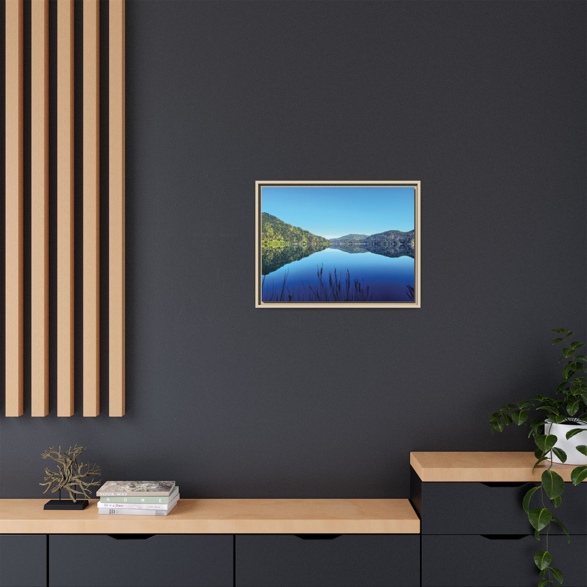 Lake Crescent Reflections | Framed Matte Canvas