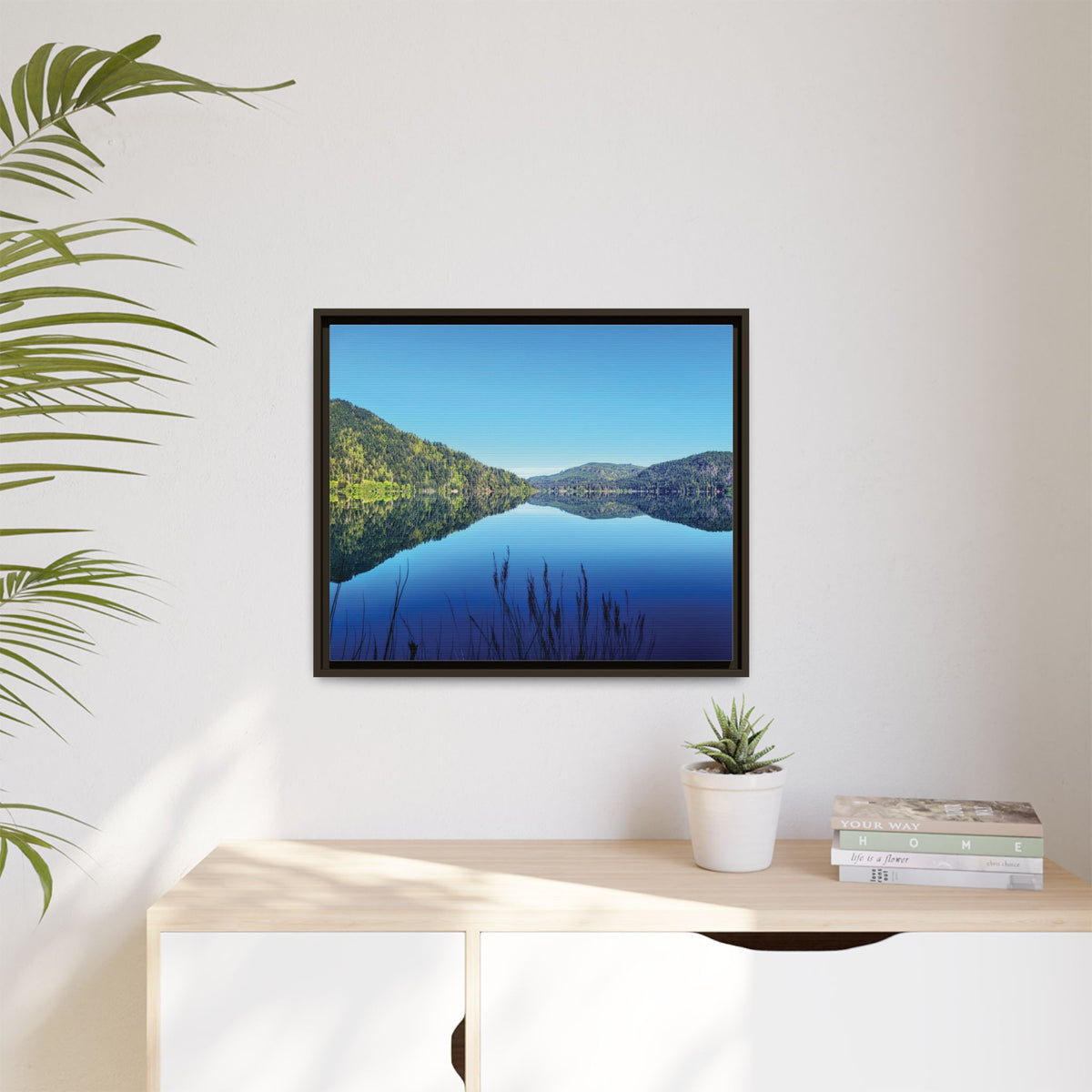 Lake Crescent Reflections | Framed Matte Canvas
