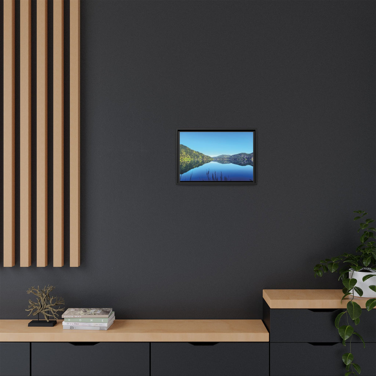 Lake Crescent Reflections | Framed Matte Canvas