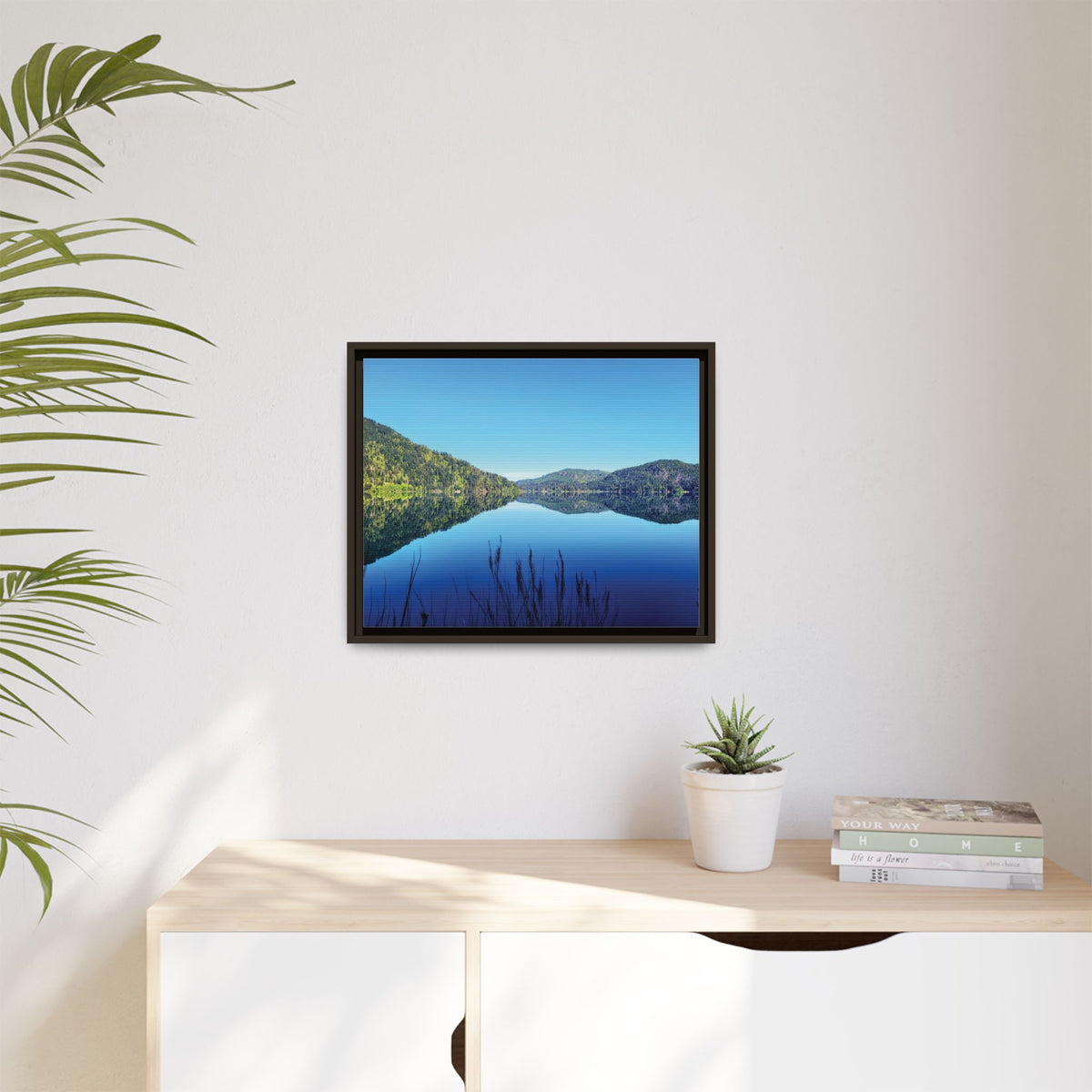 Lake Crescent Reflections | Framed Matte Canvas