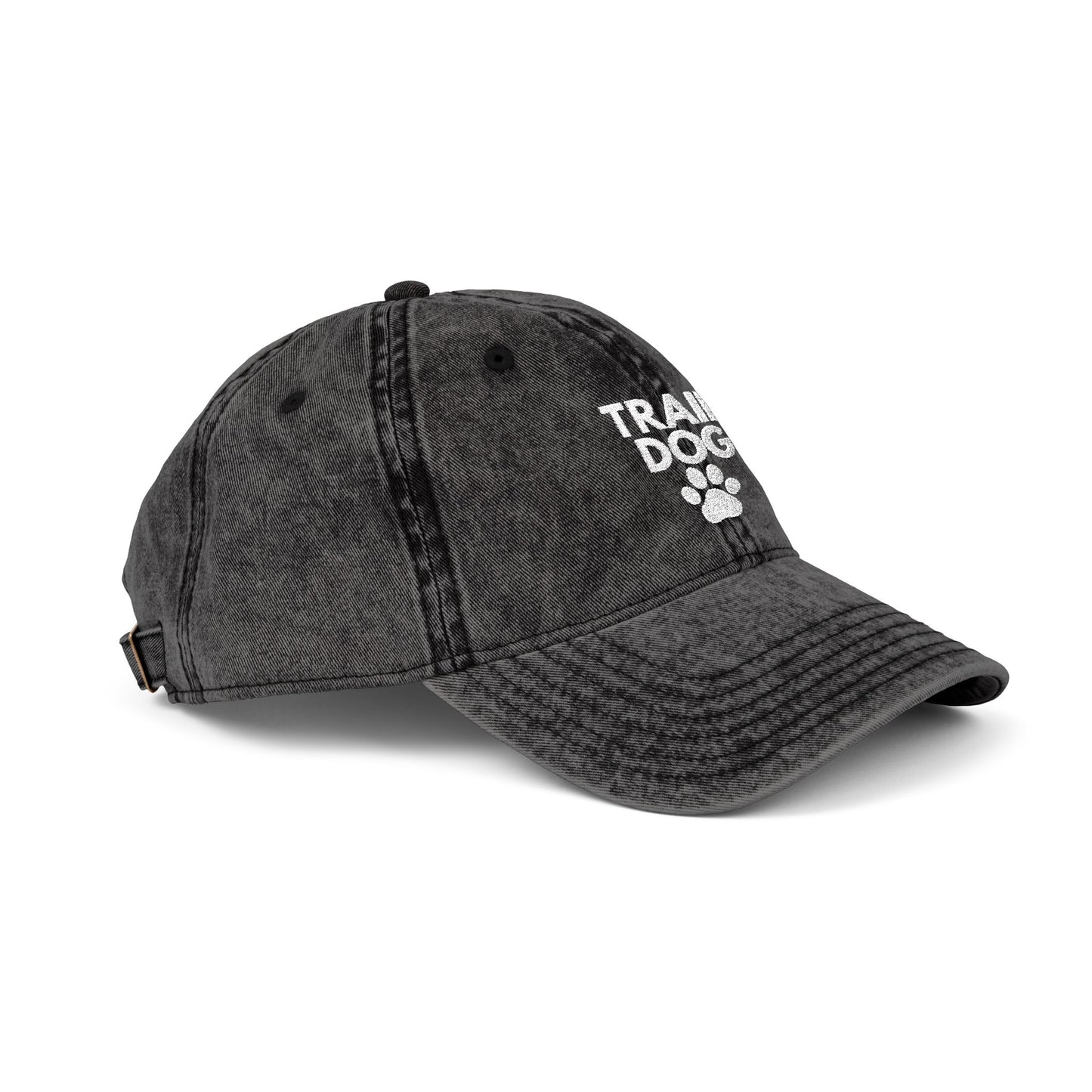 Trail Dog Vintage Embroidered Cap | Dog Lover Hiking Hat