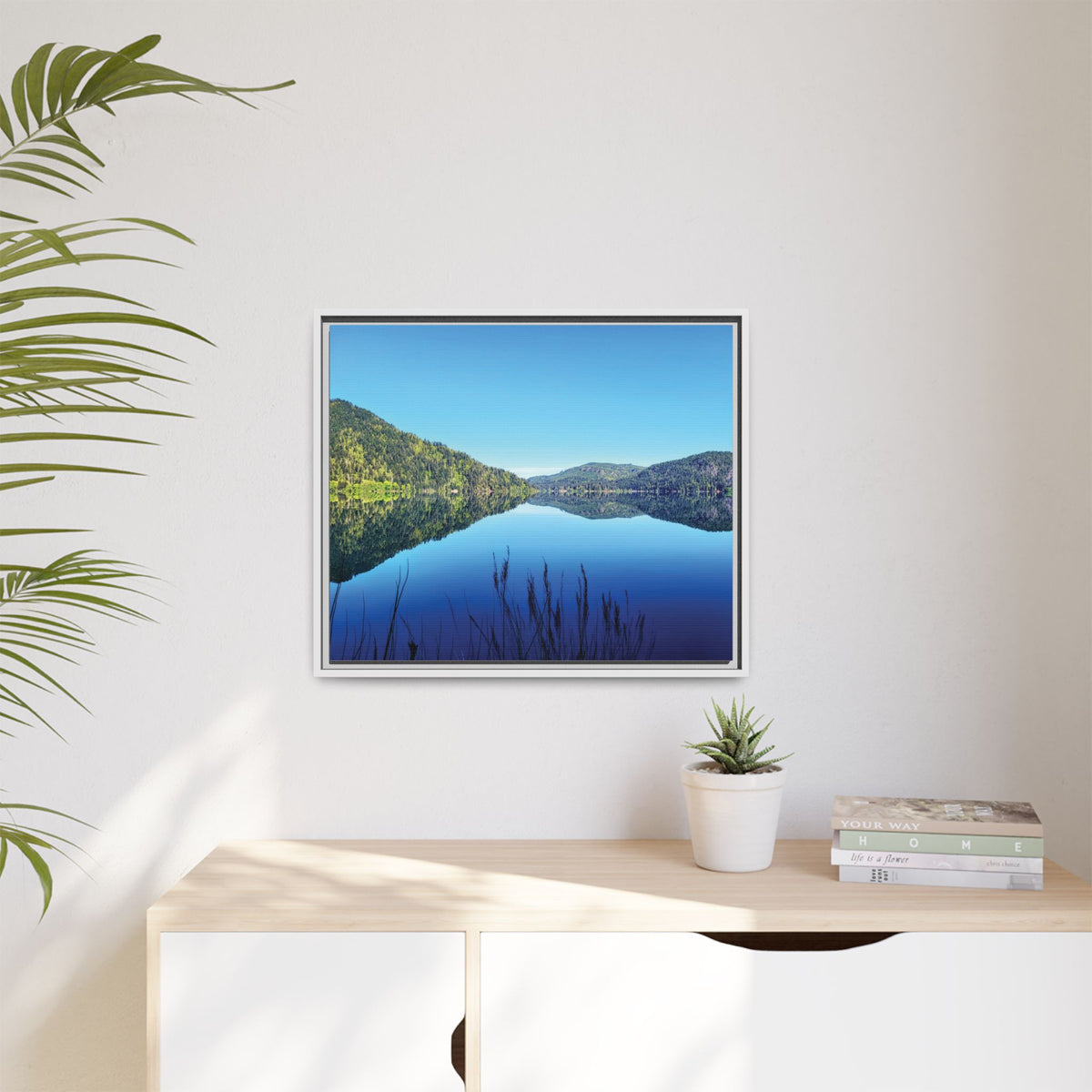 Lake Crescent Reflections | Framed Matte Canvas