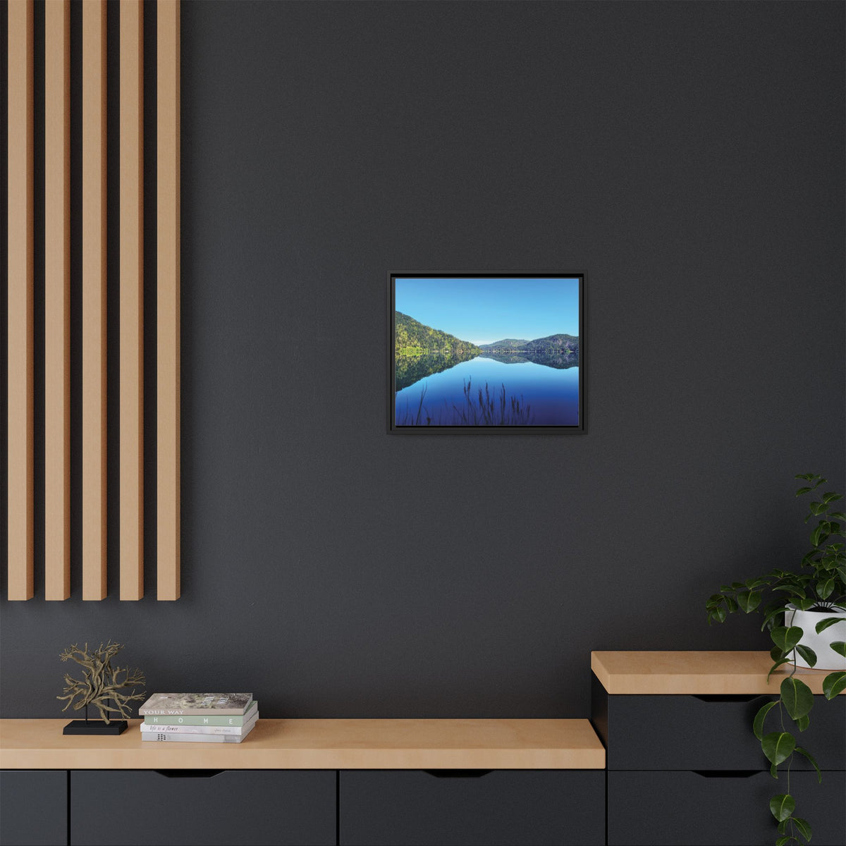 Lake Crescent Reflections | Framed Matte Canvas