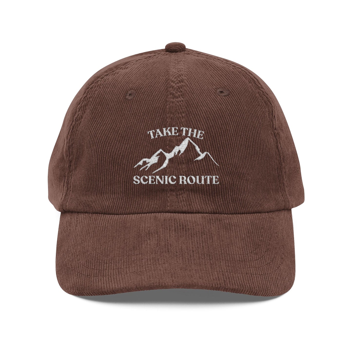 Take the Scenic Route Embroidered Corduroy Cap | Adventure Travel Hat
