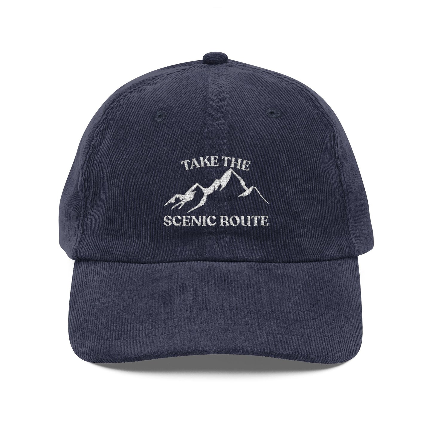 Take the Scenic Route Embroidered Corduroy Cap | Adventure Travel Hat