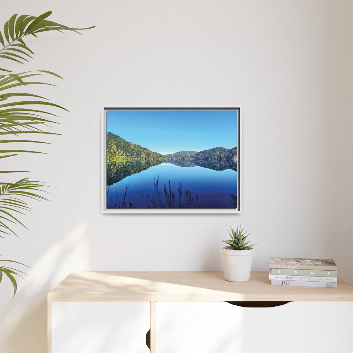 Lake Crescent Reflections | Framed Matte Canvas