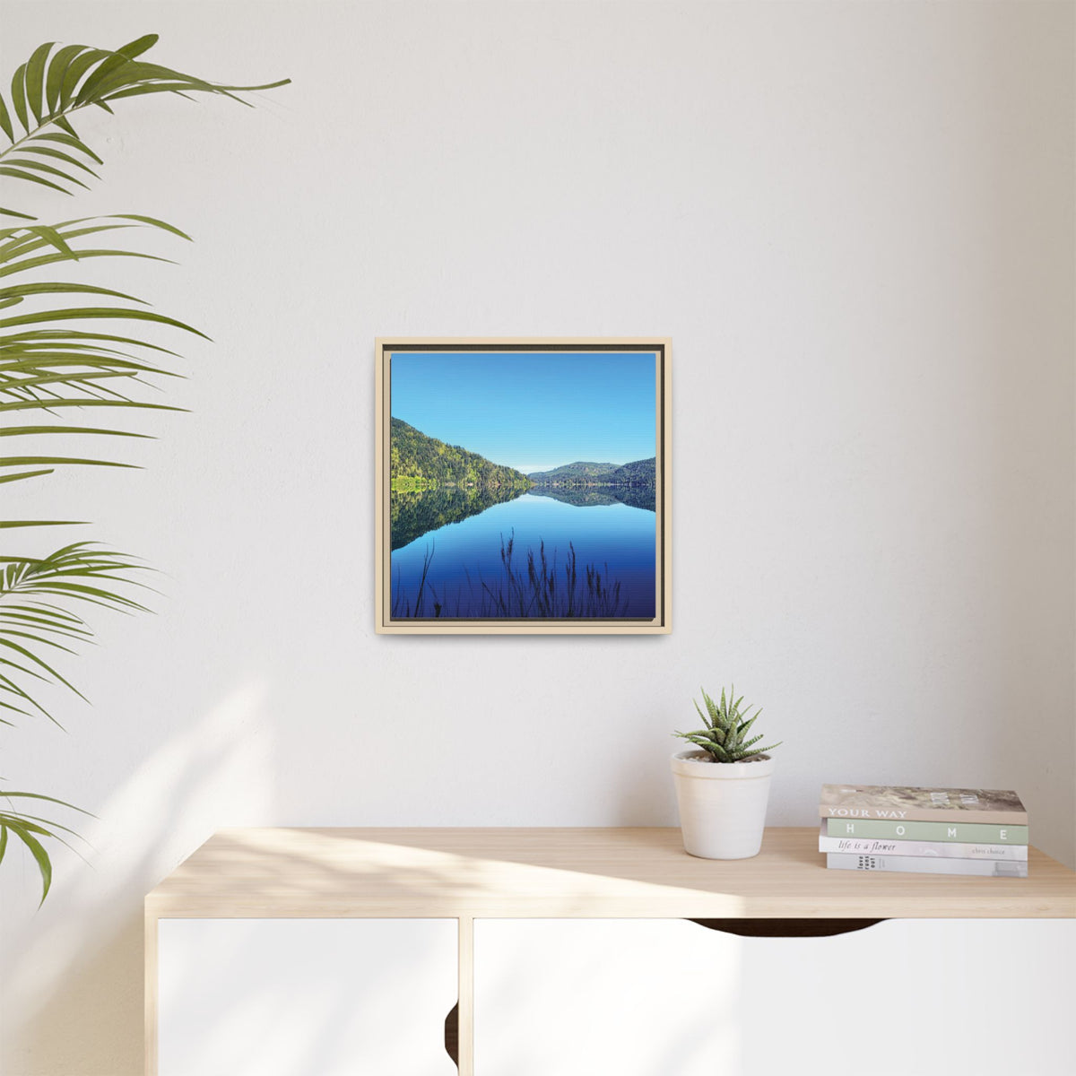 Lake Crescent Reflections | Framed Matte Canvas
