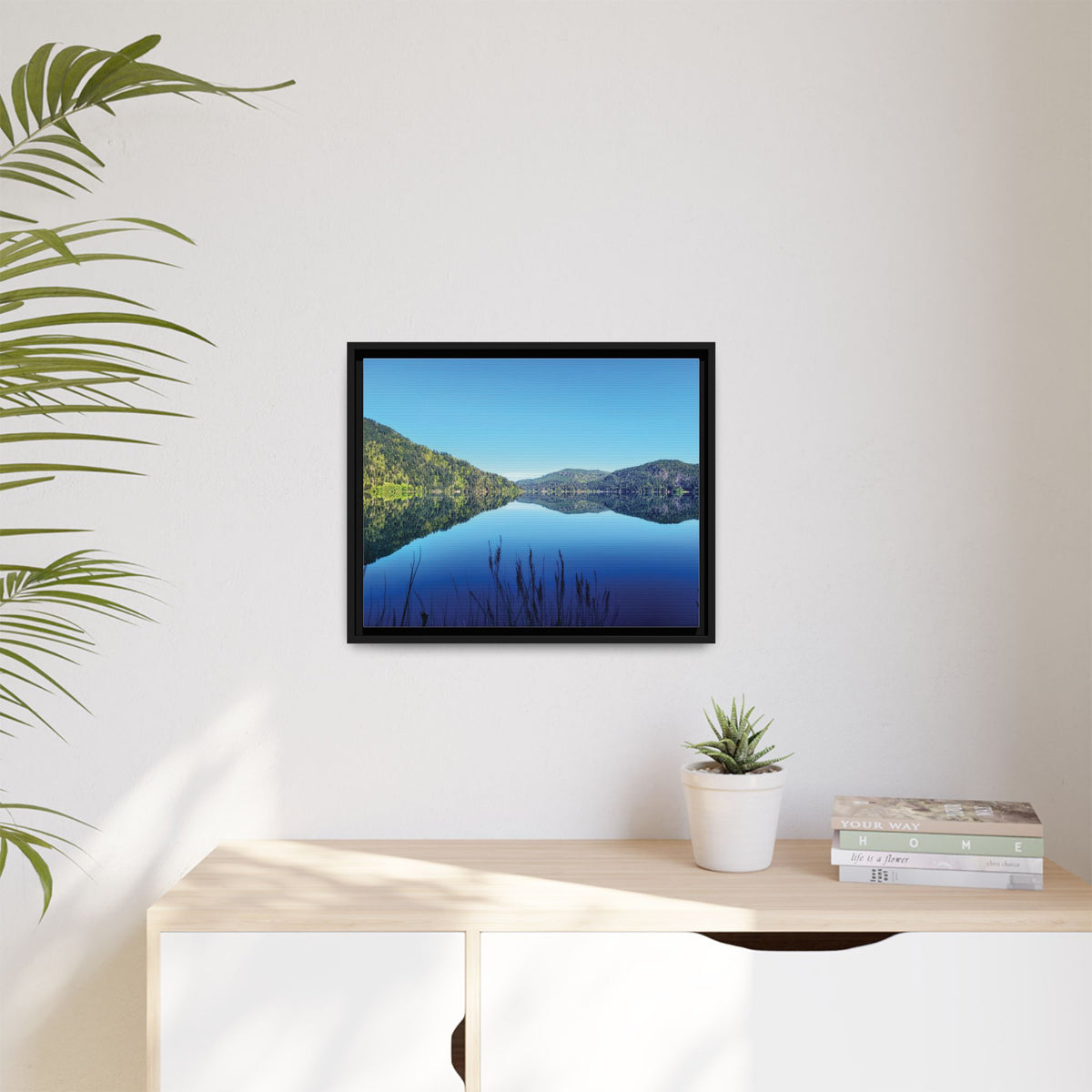 Lake Crescent Reflections | Framed Matte Canvas