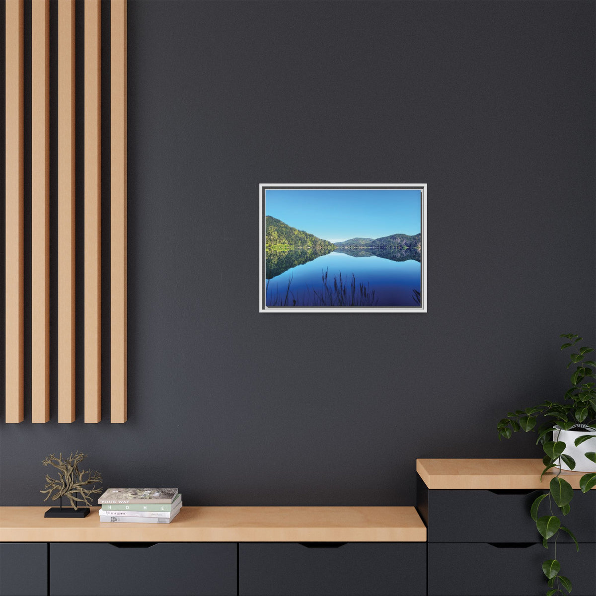 Lake Crescent Reflections | Framed Matte Canvas