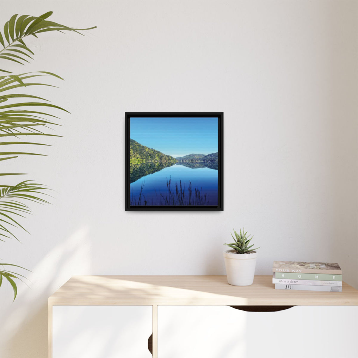 Lake Crescent Reflections | Framed Matte Canvas