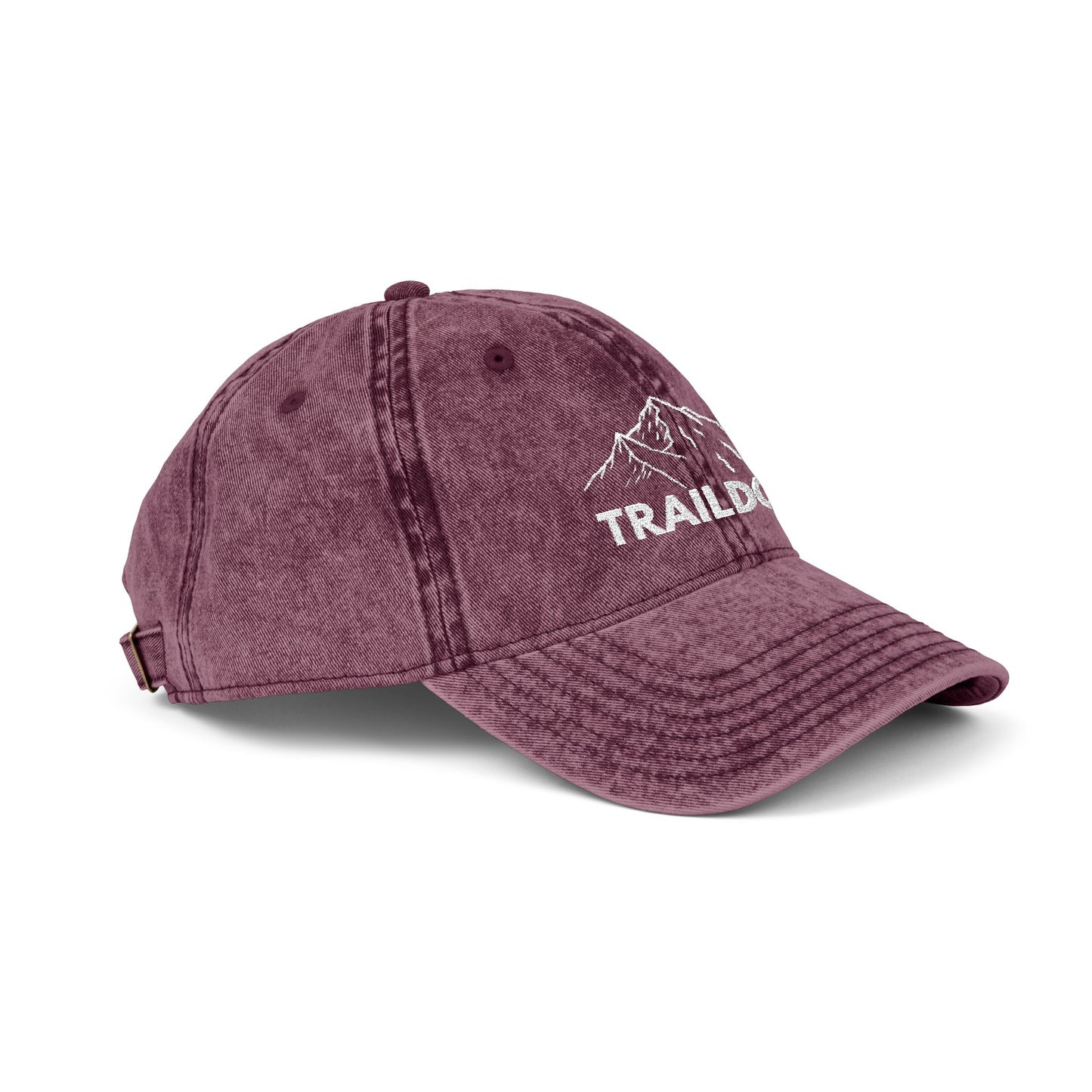 Trail Dog Vintage Embroidered Cap – Washed Mountain Hat