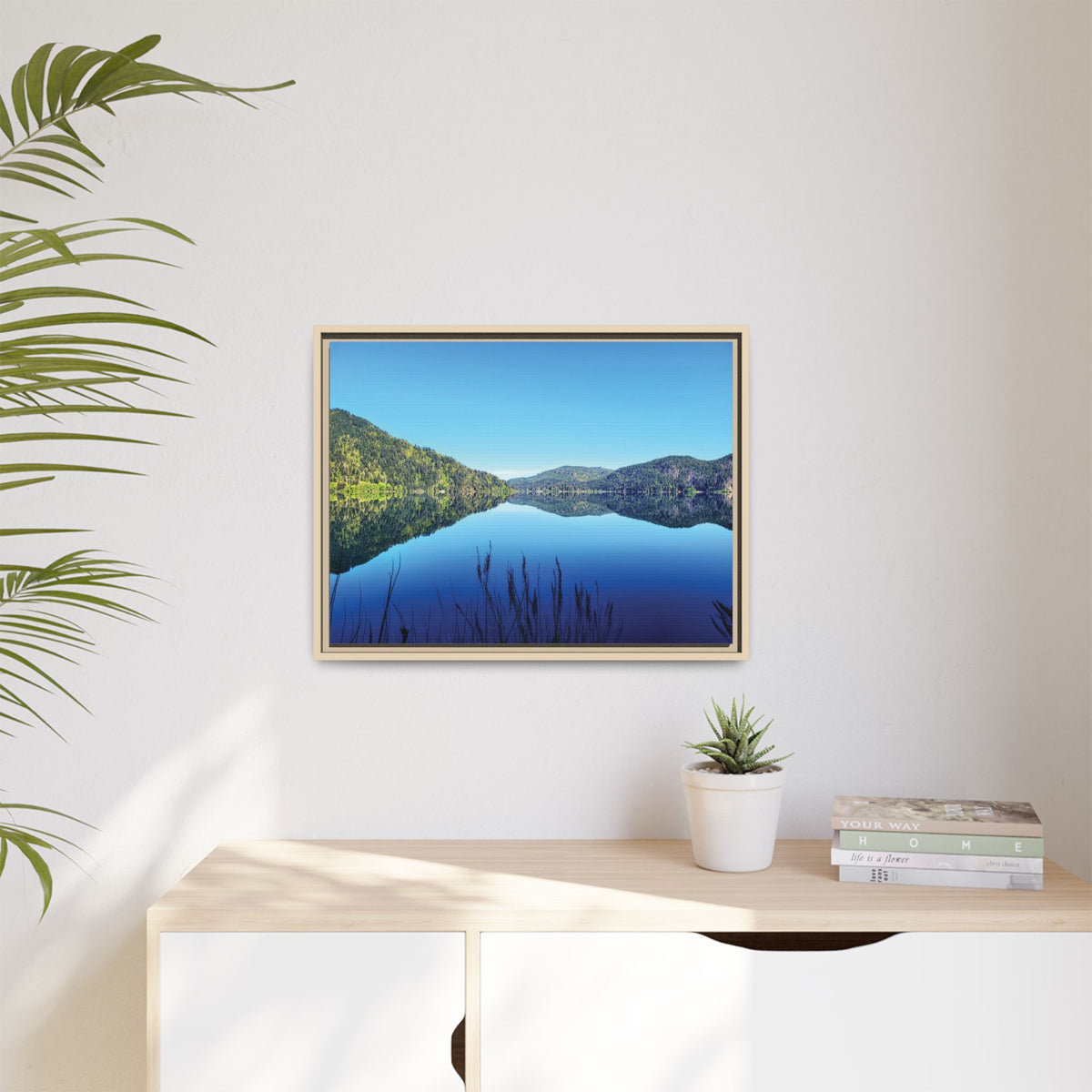 Lake Crescent Reflections | Framed Matte Canvas